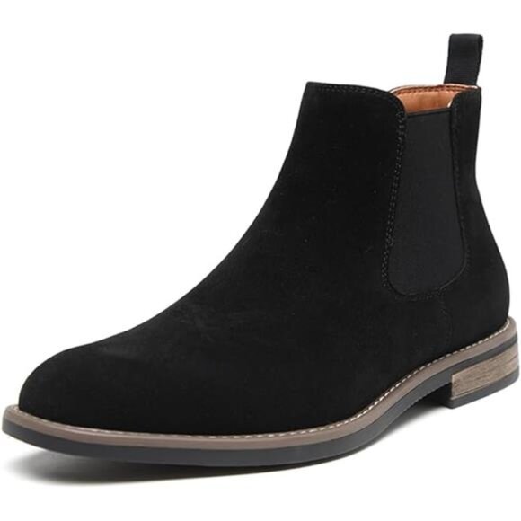 Men\'s Chelsea Boots Casual Classic Comfy Slip-On Suede Chukka Mens Ankle Boot